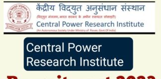 Engineering Officer, Technician jobs in Central Power Research Institute (CPRI) Bengaluru Technician jobs in Central Power Research Institute
