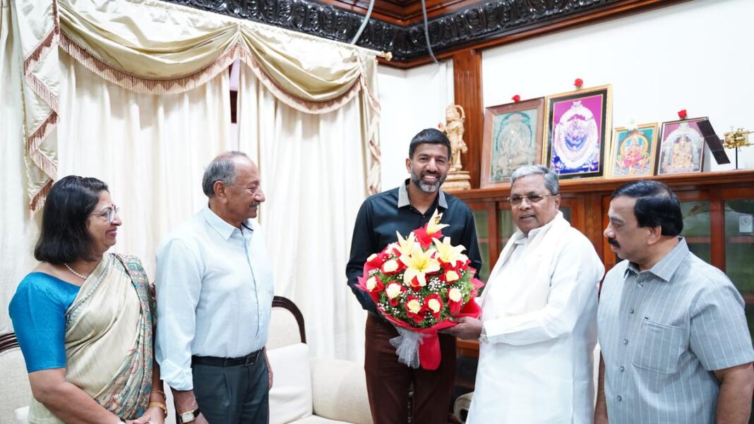 Rohan Bopanna felicitation by CM